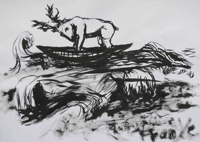 boat chinese ink 50 x 70 cm april 2019 web